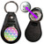 Rainbow Heart Pattern - Hidden £1/€1 Shopping Token Medallion Key Ring