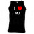 I Love Heart MJ - Quality Printed Cotton Gym Vest