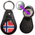 Norway Flag - Hidden £1/€1 Shopping Token Medallion Key Ring Norway Flag - Hidden £1/€1 Shopping Token Medallion Key Ring