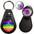 Gay Flag Keep Calm and Carry On - Hidden £1/€1 Shopping Token Medallion Key Ring