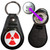 Red Nuclear Symbol - Hidden £1/€1 Shopping Token Medallion Key Ring