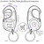 Unicorn Silhouette - Carabiner £1/€1 Shopping token Key Ring