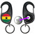 Ghana Flag - Carabiner £1/€1 Shopping token Key Ring