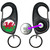 Wales Flag - Carabiner £1/€1 Shopping token Key Ring