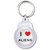 I Love Aliens - Round Plastic Key Ring I Love Aliens - Round Plastic Key Ring
