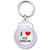 I Love Ice Cream - Round Plastic Key Ring