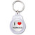 I Love Yorkies - Round Plastic Key Ring I Love Yorkies - Round Plastic Key Ring