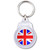 Union Jack UK Flag - Round Plastic Key Ring Union Jack UK Flag - Round Plastic Key Ring