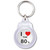 I Love The 80's - Round Plastic Key Ring