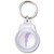 Lightning Bolt Pink - Round Plastic Key Ring