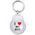 I Love My Bed - Round Plastic Key Ring I Love My Bed - Round Plastic Key Ring