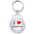 I Love Glasgow - Round Plastic Key Ring I Love Glasgow - Round Plastic Key Ring
