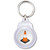 Traffic Cone - Round Plastic Key Ring