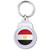 Egypt Flag - Round Plastic Key Ring Egypt Flag - Round Plastic Key Ring