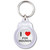 I Love Foxhounds - Round Plastic Key Ring I Love Foxhounds - Round Plastic Key Ring