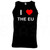 I Love Heart The Eu - Quality Printed Cotton Gym Vest