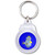 Blue Boy Robot - Round Plastic Key Ring