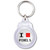 Pixel Love - Round Plastic Key Ring Pixel Love - Round Plastic Key Ring