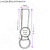 I Love Cheese Cake - Silicone Loop Key Ring