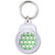 Anchor Green Pattern - Round Plastic Key Ring Anchor Green Pattern - Round Plastic Key Ring