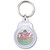Wales Flag Keep Calm and Carry On - Round Plastic Key Ring