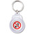 No Food or Drink - Round Plastic Key Ring No Food or Drink - Round Plastic Key Ring