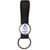 White Blue Keep Calm and Carry On - Silicone Loop Key Ring