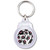 Skull Bow Pattern - Round Plastic Key Ring