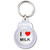 I Love Milk - Round Plastic Key Ring