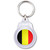 Belgium Flag - Round Plastic Key Ring Belgium Flag - Round Plastic Key Ring