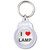 I love Lamp - Round Plastic Key Ring