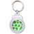 Skull Bow Pattern 2 - Round Plastic Key Ring
