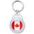 Canada Flag - Round Plastic Key Ring