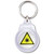 Laser Radiation - Round Plastic Key Ring Laser Radiation - Round Plastic Key Ring
