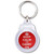 Red Keep Calm and Carry On - Round Plastic Key Ring Red Keep Calm and Carry On - Round Plastic Key Ring