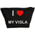 I Love My Visla - Black Make Up Bag