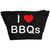 I Love BBQs - Black Make Up Bag