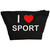 I Love Sport - Black Make Up Bag
