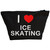I Love Ice Skating - Black Make Up Bag