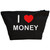 I Love Money - Black Make Up Bag