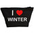 I Love Winter - Black Make Up Bag