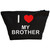 I Love My Brother - Black Make Up Bag