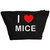 I Love Mice - Black Make Up Bag