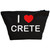I Love Crete - Black Make Up Bag