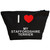 I Love My Staffordshire Terrier - Black Make Up Bag