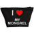 I Love My Mongrel - Black Make Up Bag