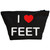 I Love Feet - Black Make Up Bag