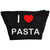 I Love Pasta - Black Make Up Bag