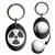 Black Nuclear Symbol - Golf Ball Marker Key Ring