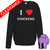 I Love Chickens - Extra Large Black Sweater (Clearance)